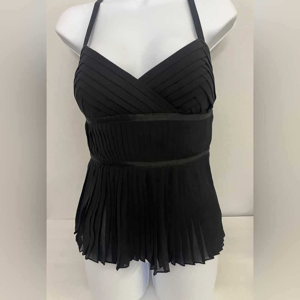 NWT Niteline Black Pleated Top Size 4